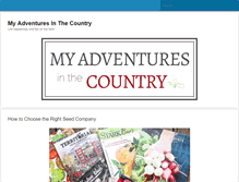 Tablet Screenshot of myadventuresinthecountry.com